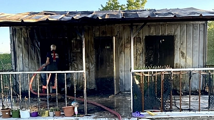 Malatya'da konteyner alevlere teslim oldu