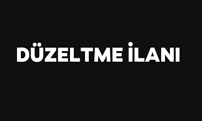 Düzeltme İlanı