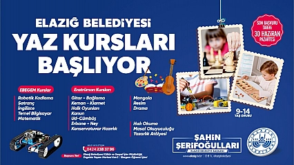Elazığ Belediyesi yaz kursları başlıyor