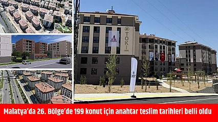 Malatya'da 26. Bölge'de 199 konut için anahtar teslim tarihleri belli oldu