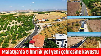 Malatya'da 8 km'lik yol yeni çehresine kavuştu