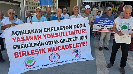 Malatya'da Emeklilerden Madencilere destek: 'Mücadelenin bir parçasıyız'