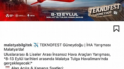 Malatya'da TEKNOFEST heyecanı: İHA yarışının tarihi belli oldu