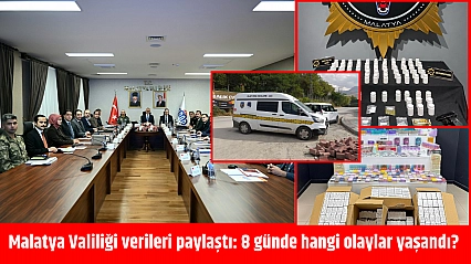 Malatya Valiliği açıkladı: Günlük 62 olay çıkıyor!