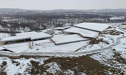Arslantepe Höyüğü beyaza büründü