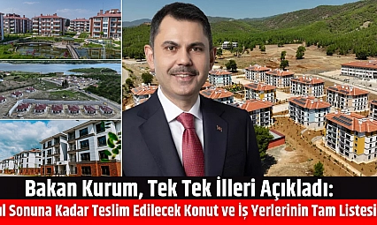 Bakan Kurum, Tek Tek İlleri Açıkladı: Konut ve İş Yerlerinin Tam Listesini Paylaştı…