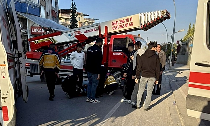 Battalgazi'de Vinç ile Motosiklet Çarpıştı: 1 Yaralı