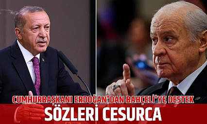 Cumhurbaşkanı Erdoğan'dan Bahçeli'ye destek: Sözleri cesurca