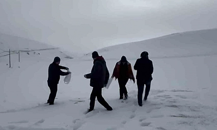 Darende'de yaban hayvanları unutulmadı