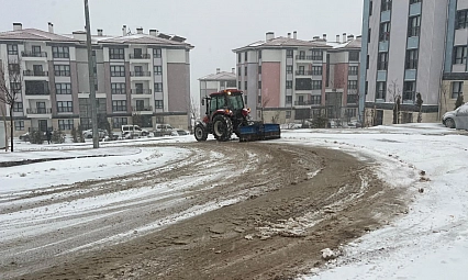 Doğanşehir'de karla mücadele seferberliği başladı