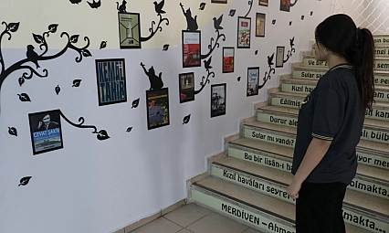 'Edebiyat koridoru' öğrencilere ilham oldu