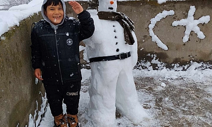 En güzel kardan adamı seçildi