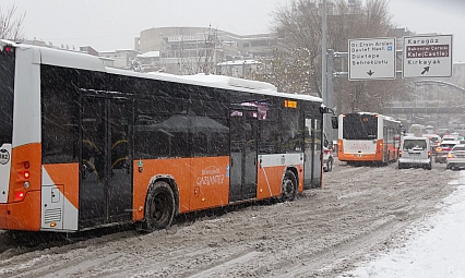 Gaziantep'te kar sevinci
