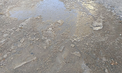 Gölbaşı'nda, sular dondu