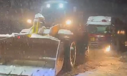 Sincik'te doğalgaz mesaisi