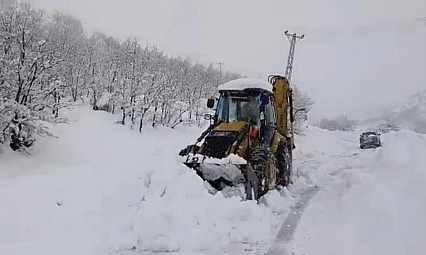 Kar nedeniyle kapanan yollar açıldı
