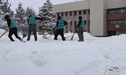 Karla mücadeleye yükümlülerden destek