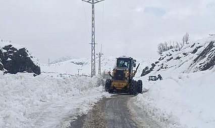 Karlı yollar ulaşıma açılıyor