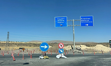 Kayseri–Malatya Yolunda Sürpriz Engel! Çıkış İstikameti Kapalı