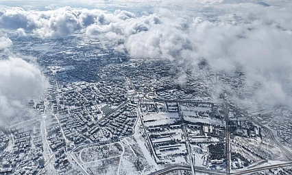 Kışın büyüsü havadan görüntülendi