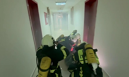 KYK yurtlarında yangın tatbikatı gerçeği aratmadı