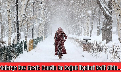 Malatya buz kesti: Kentin en soğuk ilçeleri belli oldu...