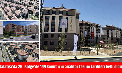 Malatya'da 26. Bölge'de 199 konut için anahtar teslim tarihleri belli oldu