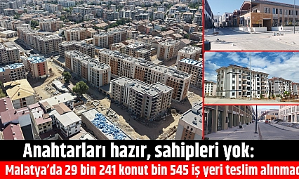 Malatya'da 29 bin 241 konut, bin 545 iş yeri neden teslim alınmadı?