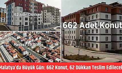 Malatya'da Büyük Gün: 662 Konut, 62 Dükkan Teslim Edilecek