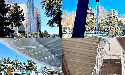 Malatya'da Dondurucu Soğuk Alarmı: Çatı Oluklarındaki Buz Sarkıtları Ölüm Saçıyor