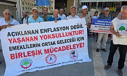 Malatya'da Emeklilerden Madencilere destek: 'Mücadelenin bir parçasıyız'