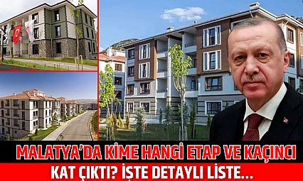 Malatya'da Kime Hangi Etap ve Kaçıncı Kat Çıktı? İşte Detaylı Liste…