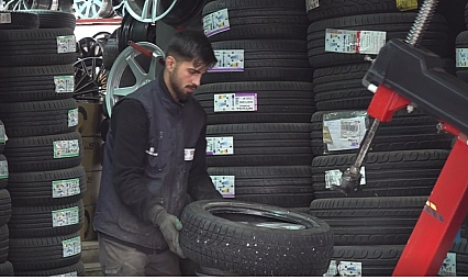 Malatya'da Kış Lastiği Yoğunluğu Başladı