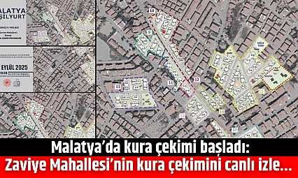 Malatya'da kura çekimi başladı: Zaviye Mahallesi'nin kura çekimini canlı izle…
