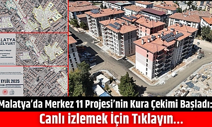 Malatya'da Merkez 11 Projesi'nin Kura Çekimi Başladı: Canlı izlemek İçin Tıklayın…
