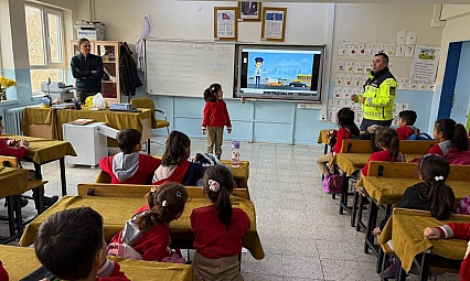 Malatya'da öğrencilere uygulamalı trafik eğitimi verildi