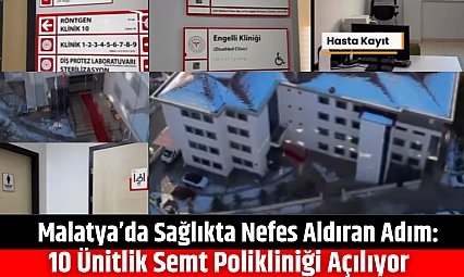 Malatya'da Sağlıkta Nefes Aldıran Adım: Semt polikliniği hizmette