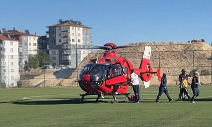 Malatya'da 77 yaşındaki hasta ambulans helikopterle sevk edildi
