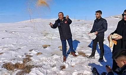 Malatya'da Zorlu Kış Seferberliği: Yaban Hayvanları İçin Yemleme Başladı