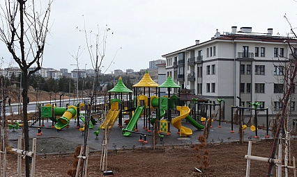 Malatya'daki deprem konutları sosyal donatılarıyla fark yaratıyor