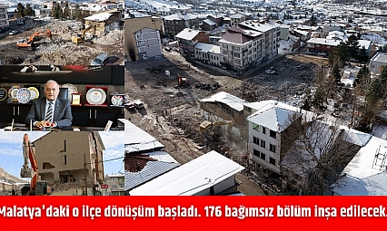Malatya'daki o ilçede dönüşüm başladı 176 bağımsız bölüm inşa edilecek.