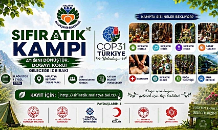 Malatya'da 50 lise öğrencisi kampa katılacak