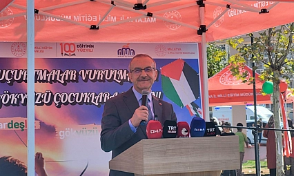 Malatya semalarında Gazze'ye mesaj!