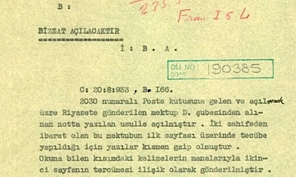 MİT gizli yazışmaların deşifre edilmesine ilişkin tarihi belgeyi paylaştı