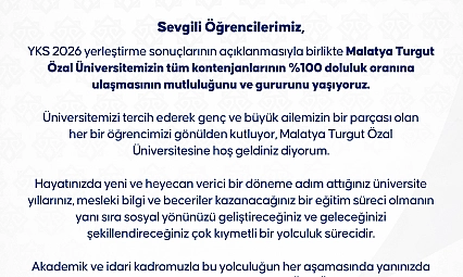 MTÜ'den YKS sonrası öğrencilere mesaj: 'Hoş geldiniz'