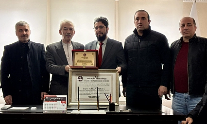 Müftüye fahri hemşehrilik beratı