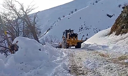 Siirt'te karla kaplı yollar açıldı