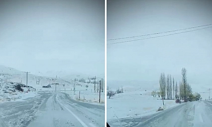 Sincik-Malatya Yolu Beyaza Büründü: Kar Erken Geldi