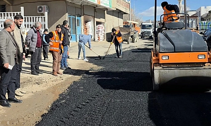 Yoğun yağışlar bozulan yol için çalışmalar başladı