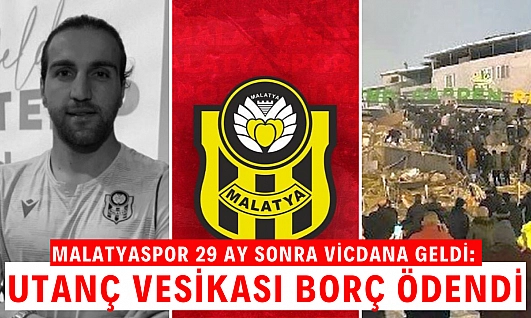 Malatyaspor 29 Ay Sonra Vicdana Geldi: Utanç Vesikası Borç Ödendi